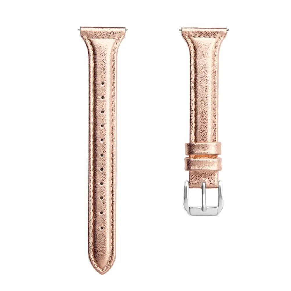 22mm Universal simple genuine leather watch strap with - Rose Gold