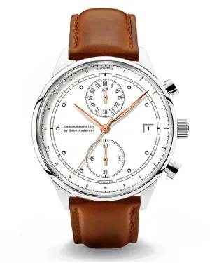 About Vintage 1834 Chronograph Steel / Cream Watch