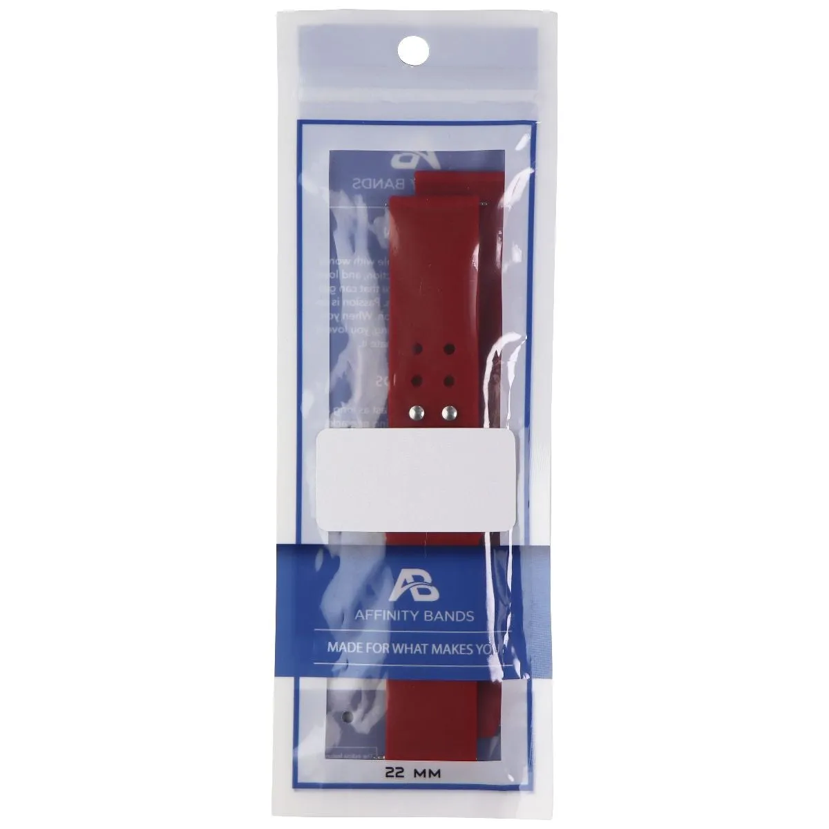 Affinity 22mm Silicone Band for Smartwatches, Watches & More - Crimson Red