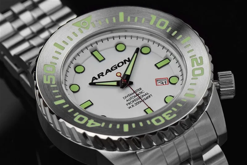 ARAGON Divemaster EVO 45mm Super Luminova Dial A264WHT