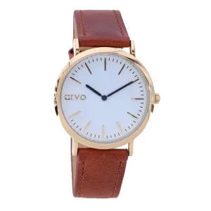 Arvo White Face Gold Time Sawyer Watch