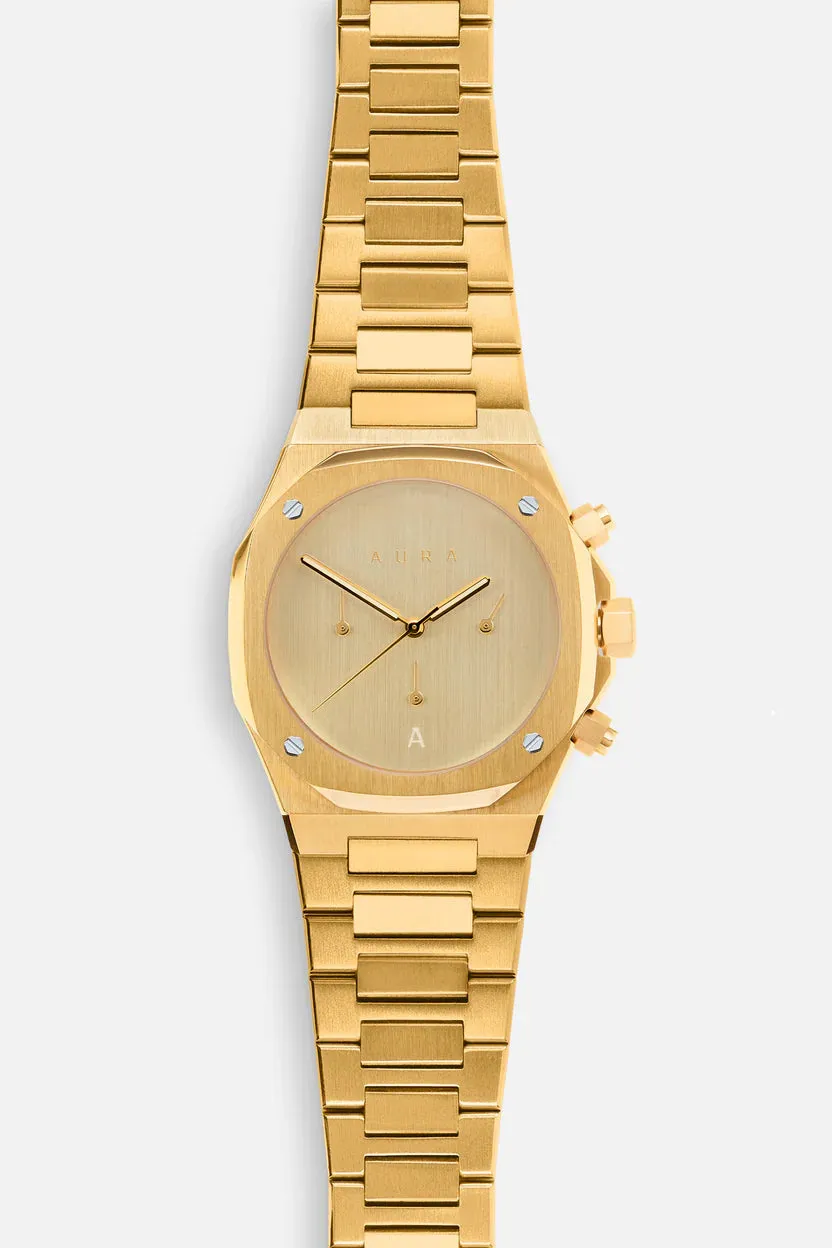 AURA WATCHES 1023 CHRONOGRAPH GOLD