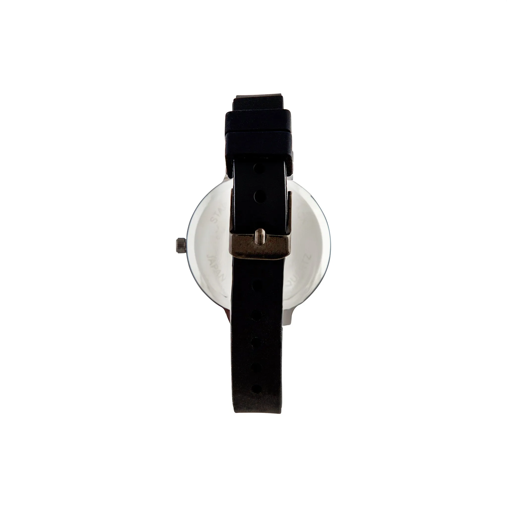 Black Skinny Faux Leather Strap Watch