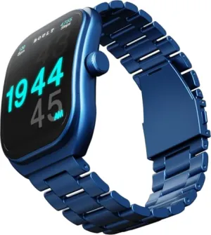 Boult Newly Launched Trail Smart Watch 2.01'' 3D Curved HD Display, Bluetooth Calling, Working Crown, 190 Watchfaces, 500 Nits Brightness, AI Voice Assistant, SpO2 Monitoring, 120  Sports Mode (Metal Blue)