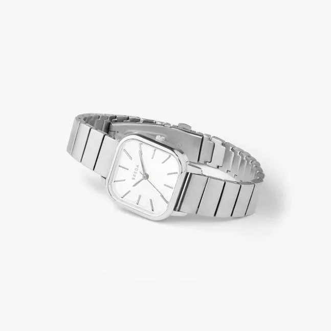 BREDA 'Esther' 1735c Silver and Metal Bracelet Watch