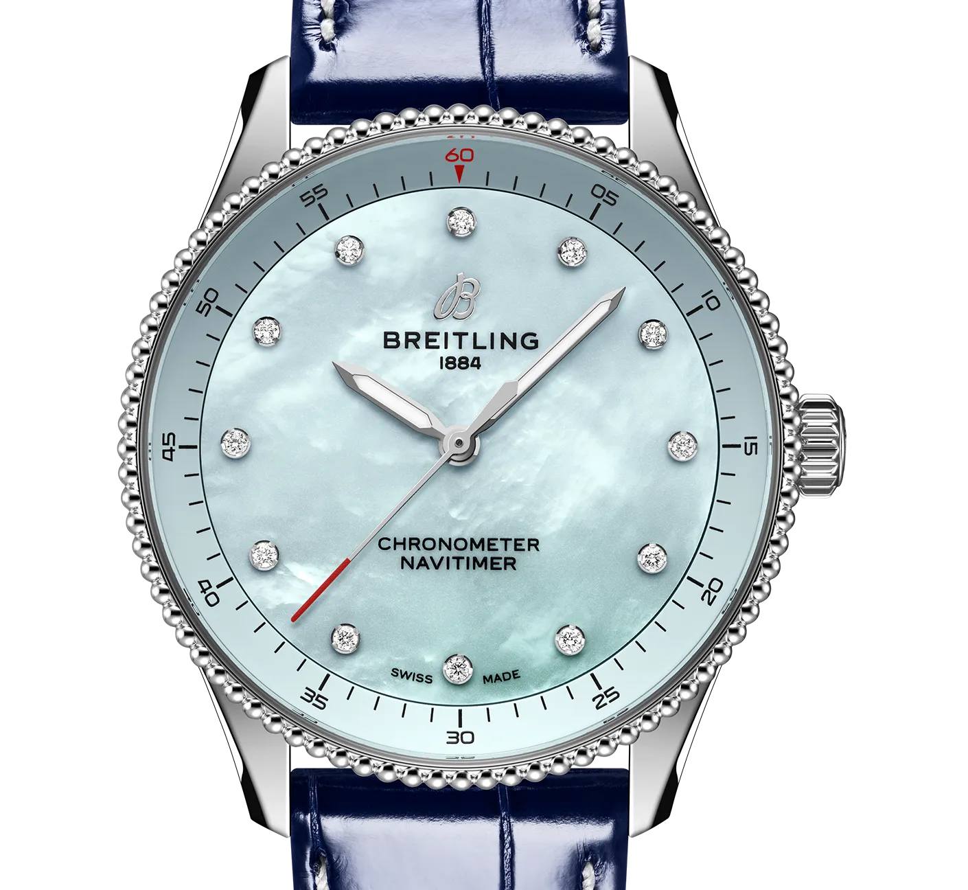 Breitling Navitimer Quartz 32mm Watch with Blue Leather Strap