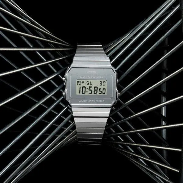 Casio Vintage Digital Watch A700WEV-7AVT Silver