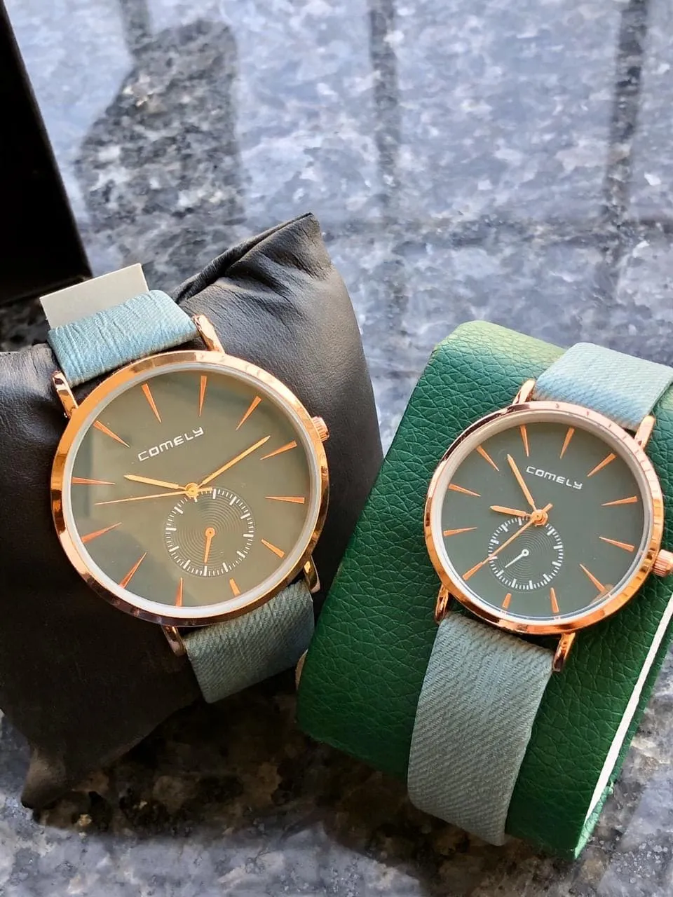 Couple Pair Quartz Watches, His and Hers Couple Wristwatches, Quartz Analog Wrist Watches for Both Men and Women