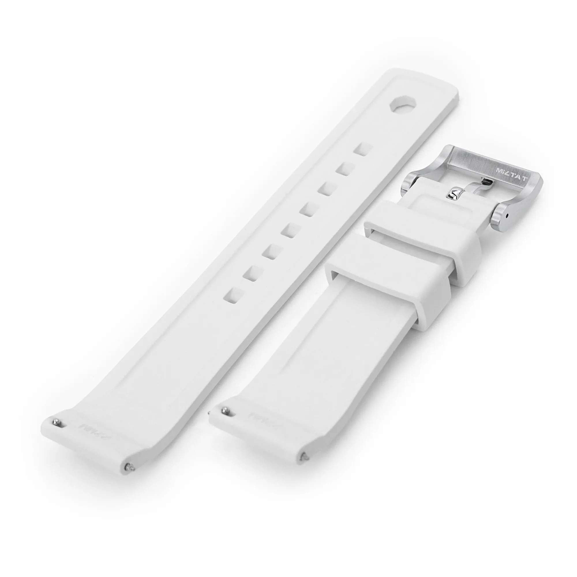 Crisscross White FKM Quick Release Rubber Strap