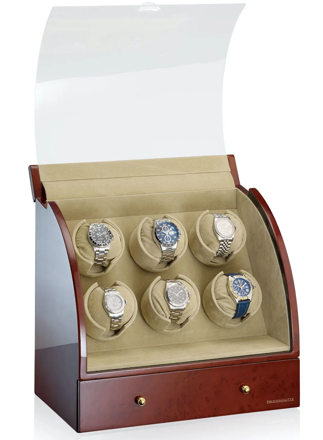 DH Watch Winder Basel 6 Burlwood