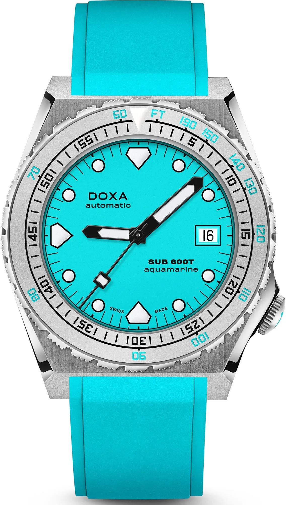 DOX Watch SUB 6T Aquamarine Rubber