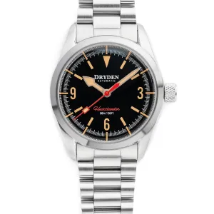 Dryden Heartlander Automatic Field Watch - Black Vintage