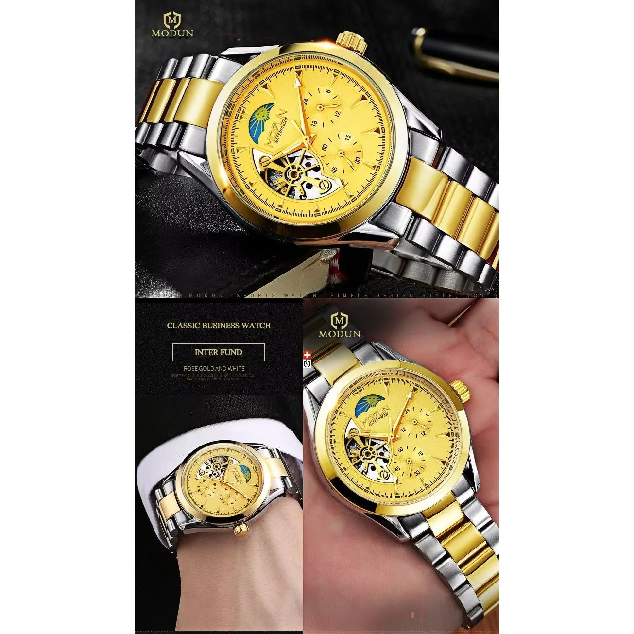 Elegant Quartz T35 Crystal Glass Mechanical Watch