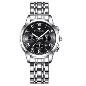 Elegant Steel Band Quartz Men's Sporty Watch