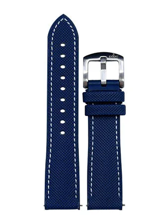 Evant Blue Sailcloth Rubber Strap