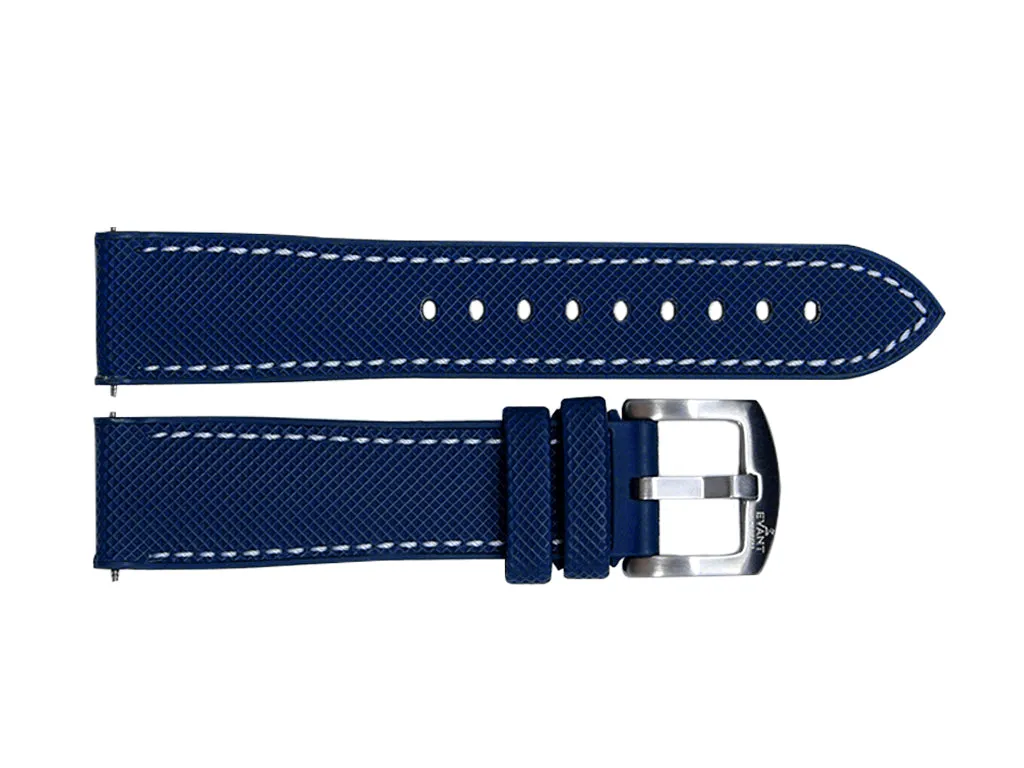 Evant Blue Sailcloth Rubber Strap