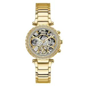 Guess Solstice Gold Stainless Steel Gold Dial Chronograph Quartz Watch for Ladies - GW0403L2