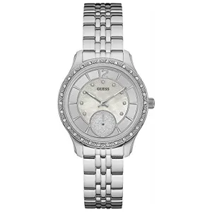 Guess Whitney Silver Stainless Steel Silver Dial Quartz Watch for Ladies - W0931L1