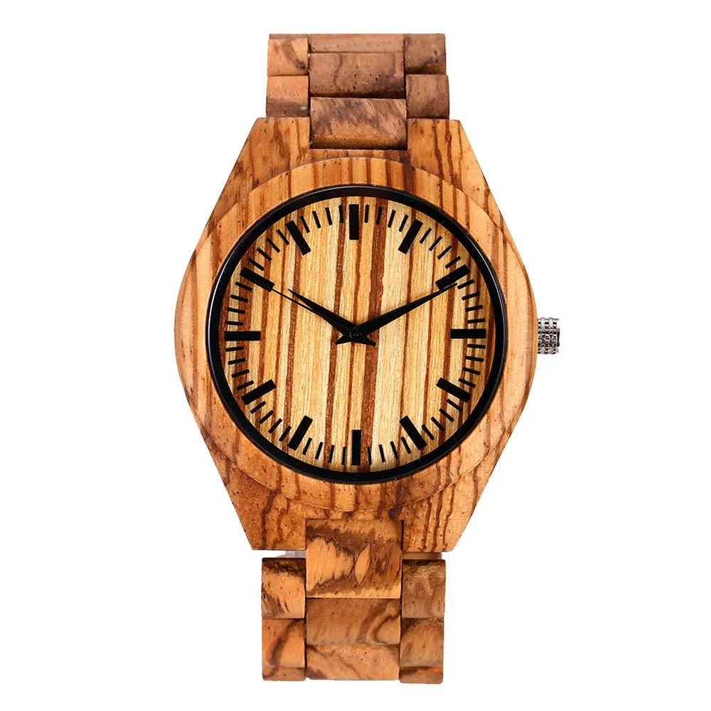 Hutt - Zebrawood Minimal Watch