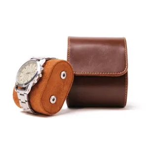 Jules Leather Single Watch Roll Case