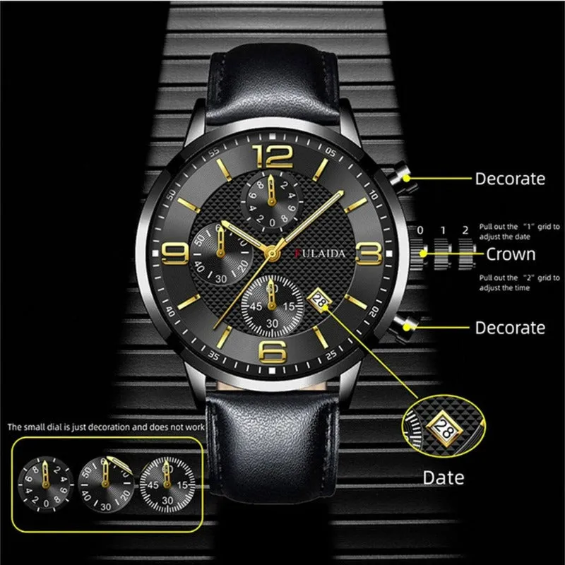 Men's  Fashion Stainless Steel Quartz Analog Wrist Watch