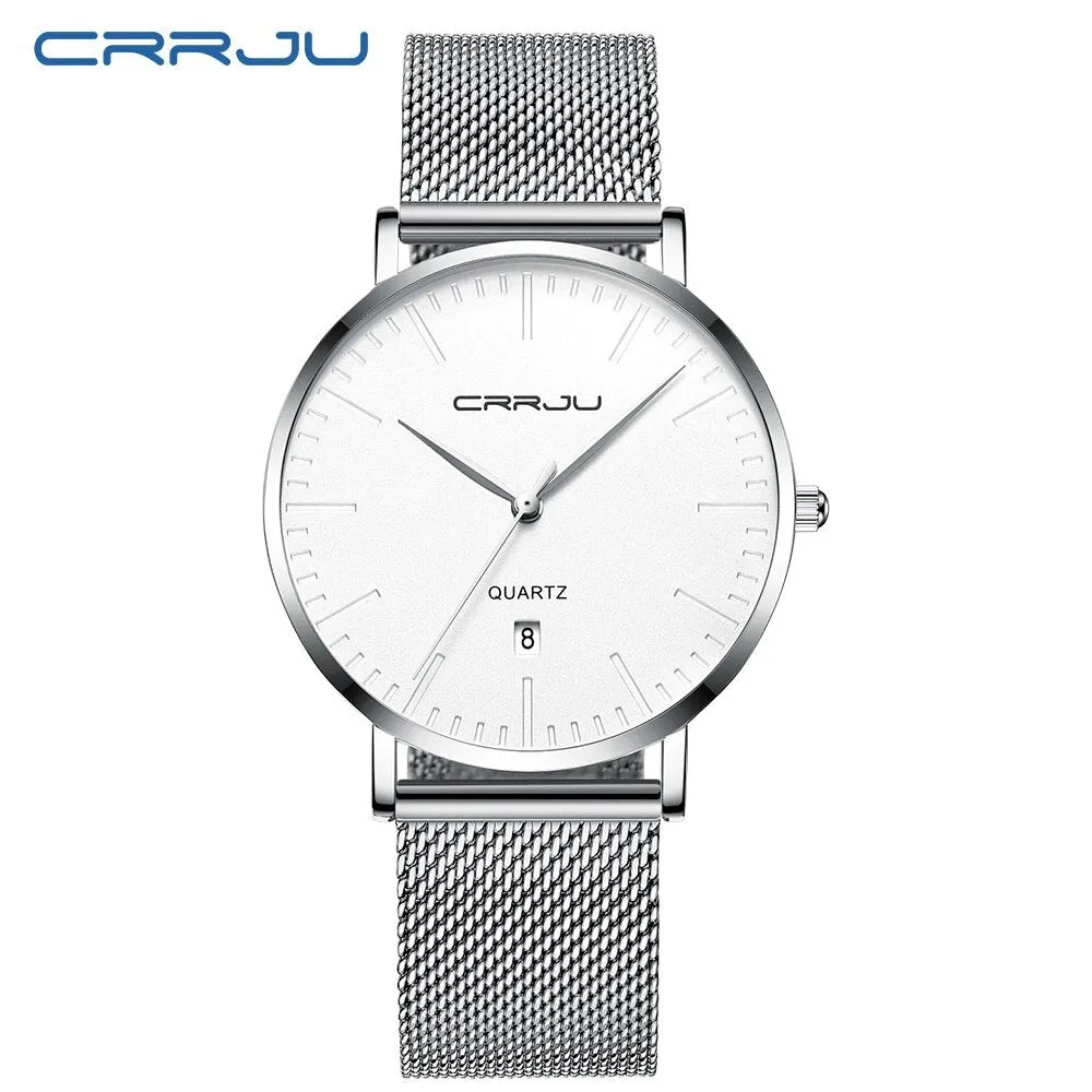 Men's Luxury Blue Waterproof Ultra Thin Date Simple Casual Quartz Watch