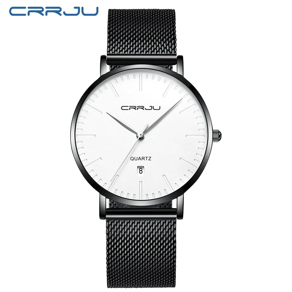 Men's Luxury Blue Waterproof Ultra Thin Date Simple Casual Quartz Watch