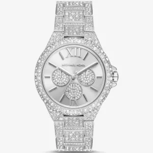 Michael Kors Oversized Camille Pavé Silver-Tone wristwatch, silver