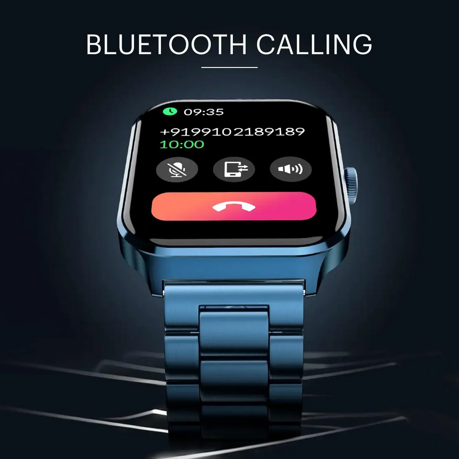 Noise Canvas Smart Watch with 1.96" Vivid Display, Functional Crown, BT Calling, 150  Watch Faces, AI Voice Assistant, Health Suiteᵀᴹ, 100  Sports Modes, IP67, Upto 7 Days Battery (Elite Blue)