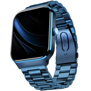 Noise Canvas Smart Watch with 1.96" Vivid Display, Functional Crown, BT Calling, 150  Watch Faces, AI Voice Assistant, Health Suiteᵀᴹ, 100  Sports Modes, IP67, Upto 7 Days Battery (Elite Blue)