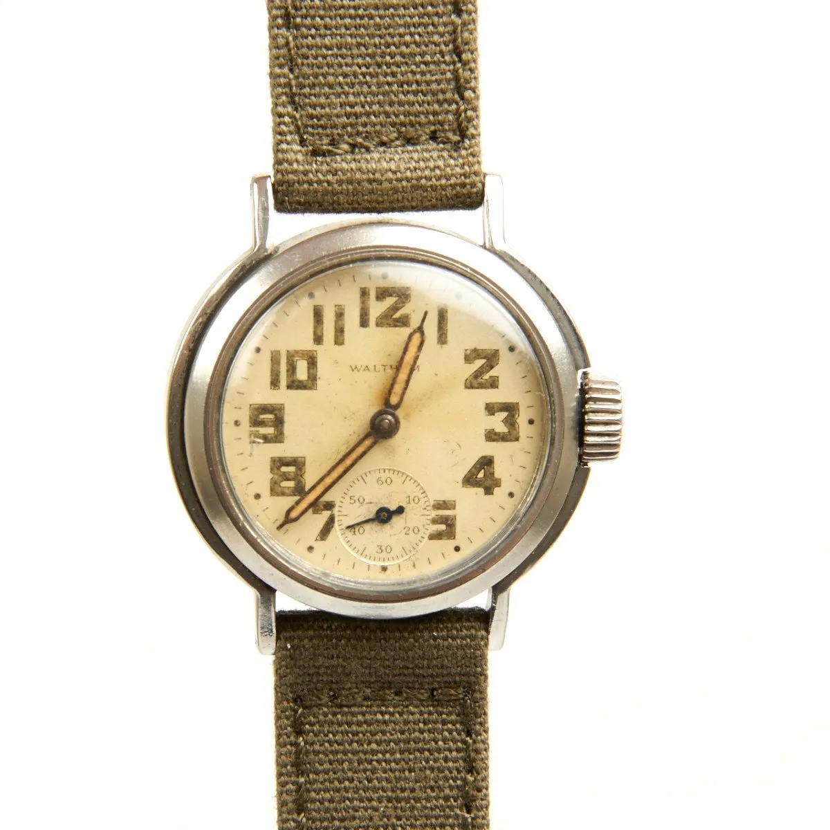 Original U.S. WWII Army 17-Jewel Wrist Watch by Waltham - Fully Functional