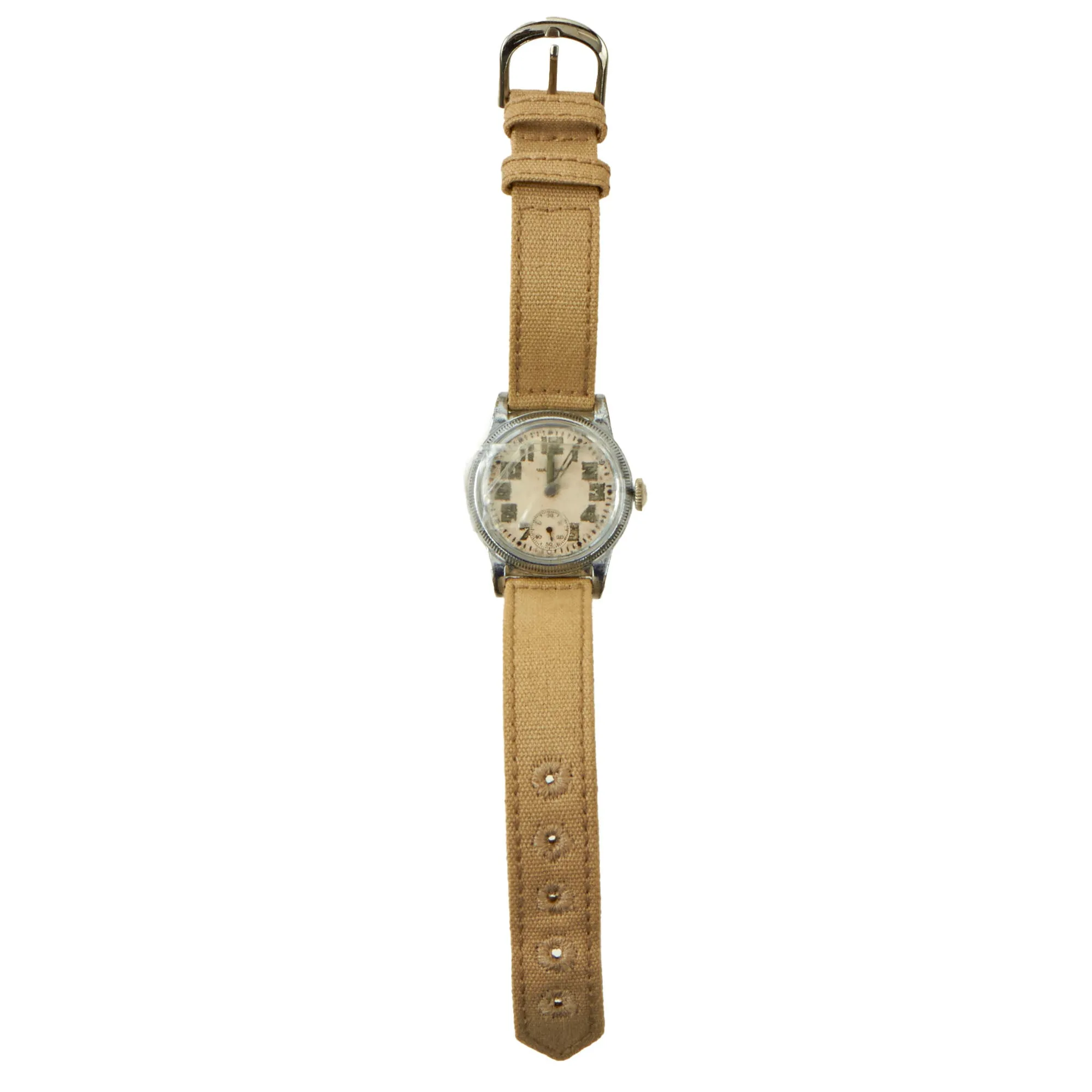 Original U.S. WWII Fully Functional Laundry Number Marked (Identified) 1941 US Army Ordnance Department 17-Jewel Wrist Watch by Waltham - Pvt Marino J. Menichelli, Battle of the Bulge Prisoner of War, Stalag IV-B