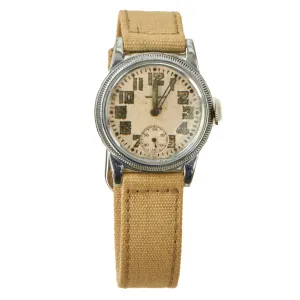 Original U.S. WWII Fully Functional Laundry Number Marked (Identified) 1941 US Army Ordnance Department 17-Jewel Wrist Watch by Waltham - Pvt Marino J. Menichelli, Battle of the Bulge Prisoner of War, Stalag IV-B