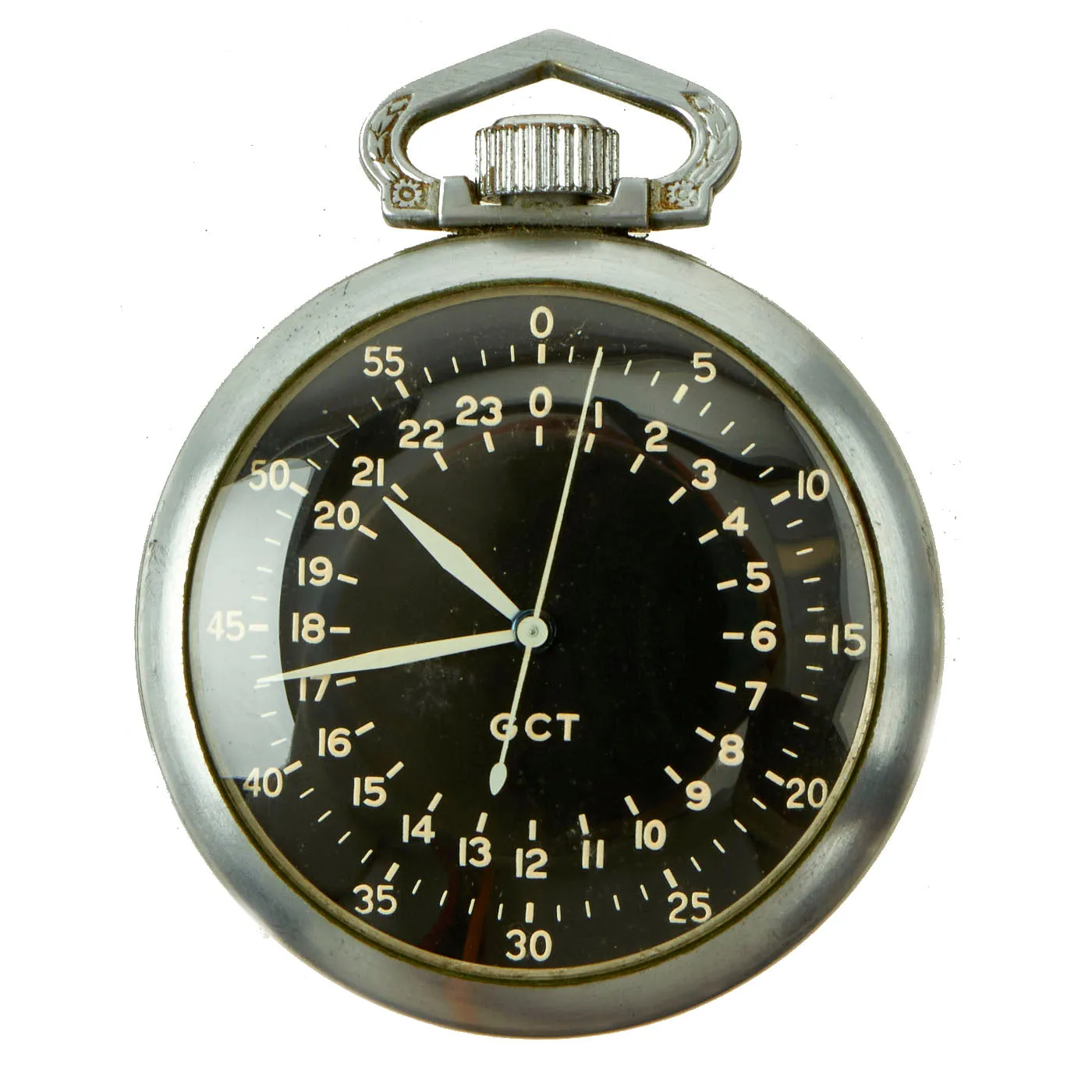 Original U.S. WWII US Army Air Forces Unissued 1942 Dated AN5740 G.C.T. Master Navigator Pocket Watch by Elgin With Original Packaging - Fully Functional