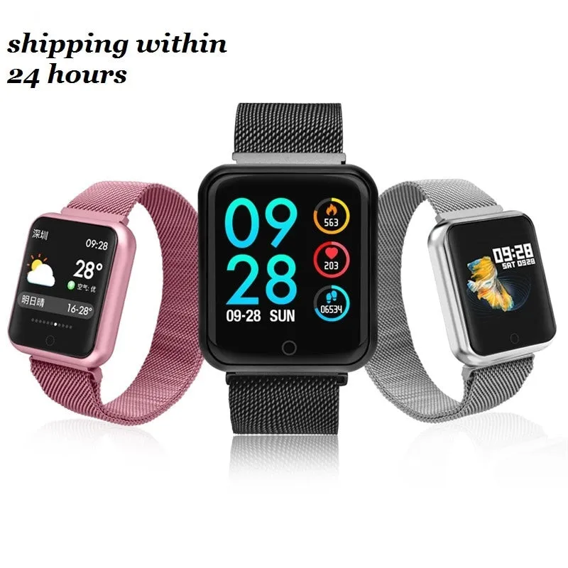 P68 Smart Watch Men Women 2019 Blood Pressure Blood Oxygen Heart Rate Monitor Sports Tracker Smartwatch IP68 Connect IOS Android