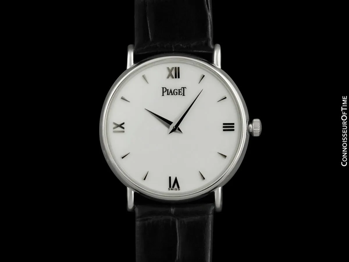 Piaget Altiplano Mens Very Elegant Midsize Unisex Luxuy Watch - 18K White Gold