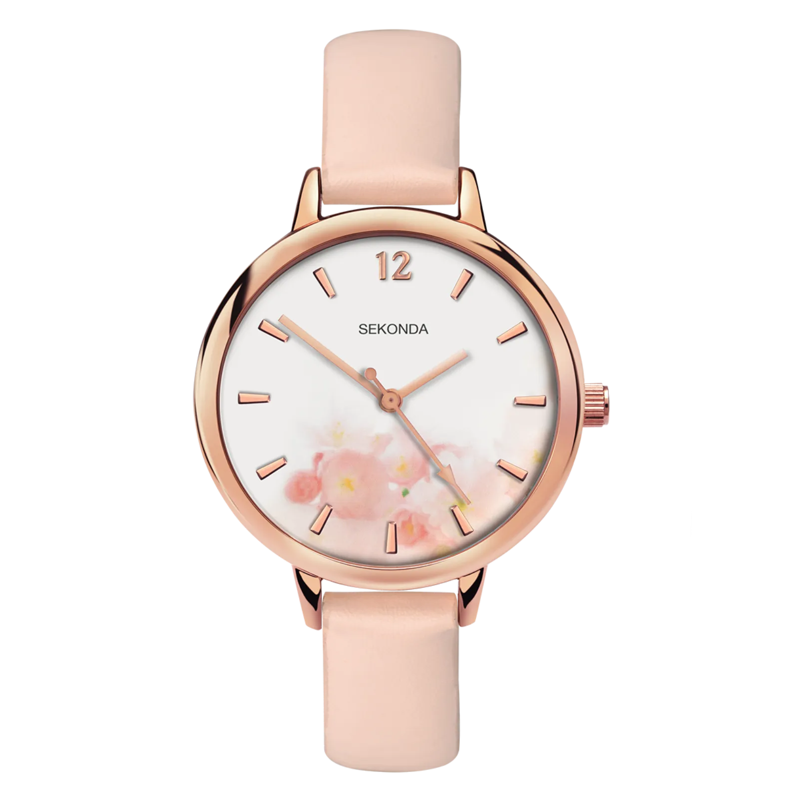 Sekonda Editions Women's Light Pink Strap Watch