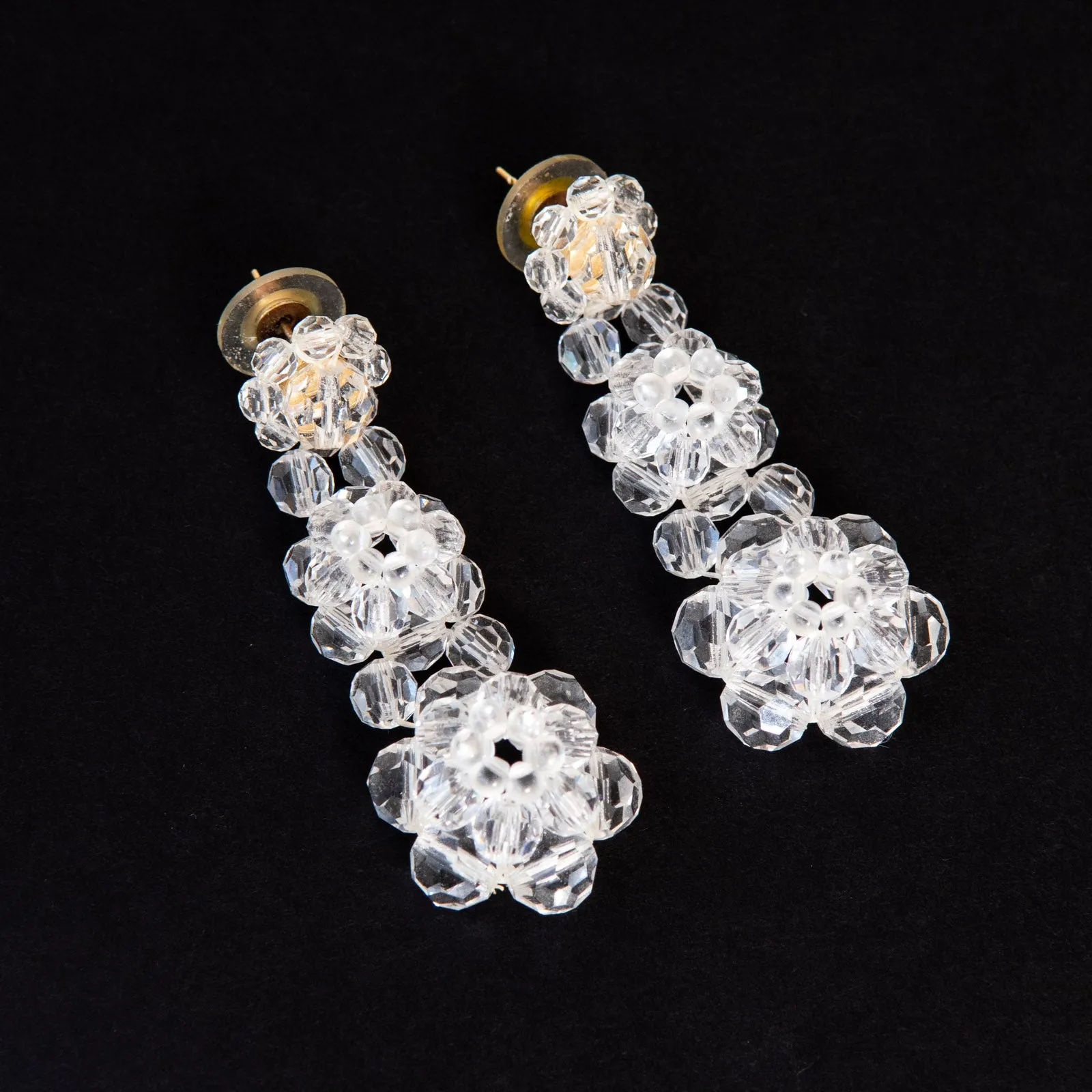 Simone Rocha Beaded Drop Transparent Earrings