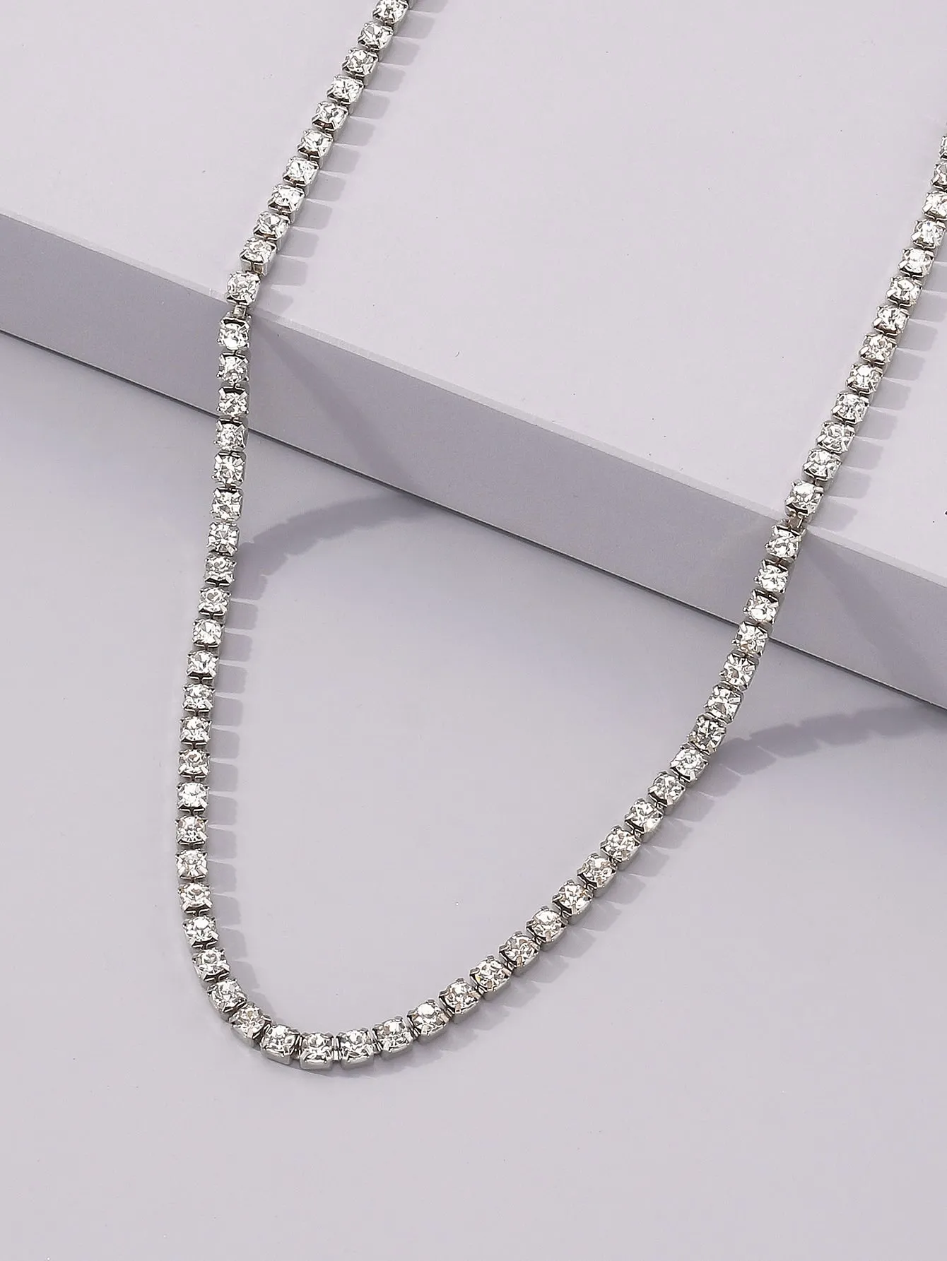 Simple Rhinestone Decor Choker for Women Jewelry for Women Necklace Accessories