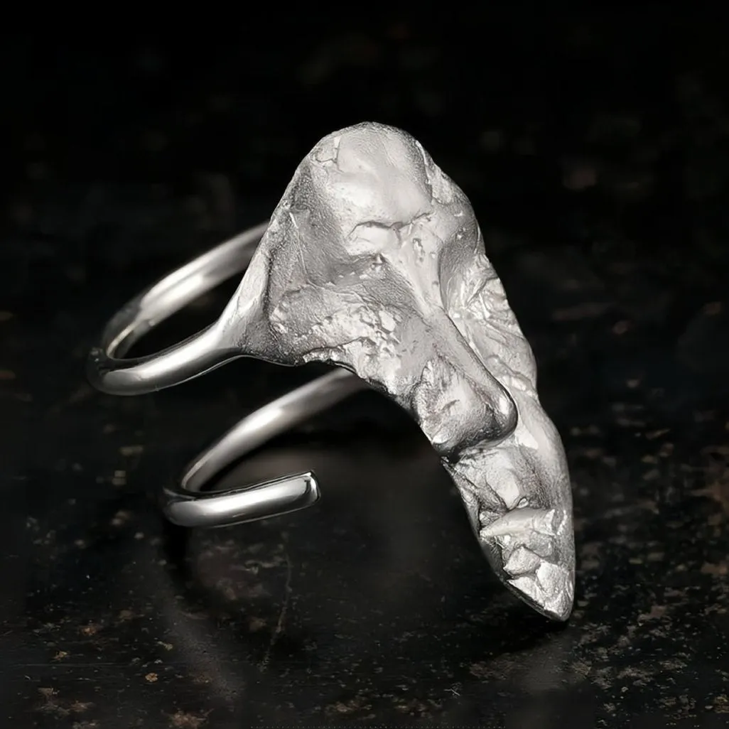 Simple Vintage Mask Face Ring