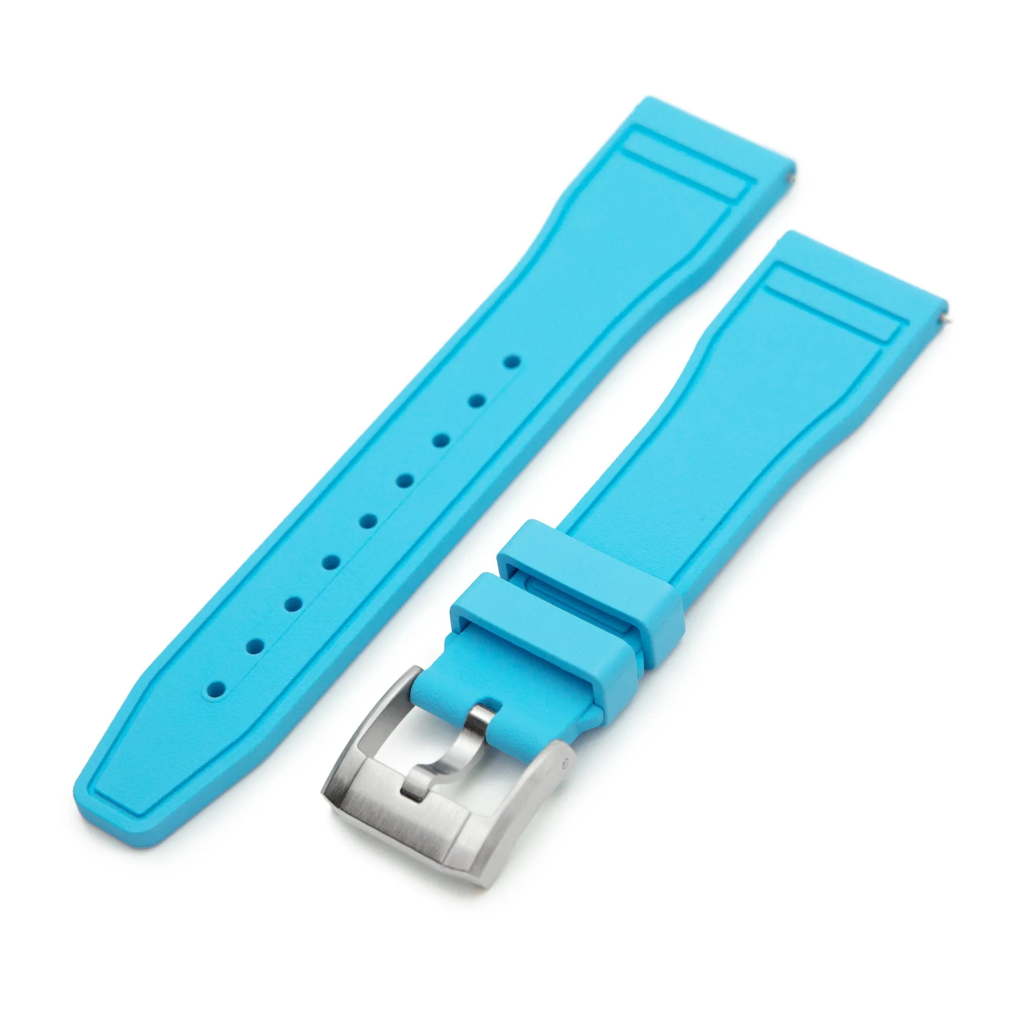 Sky Blue Pilot FKM Quick Release rubber strap