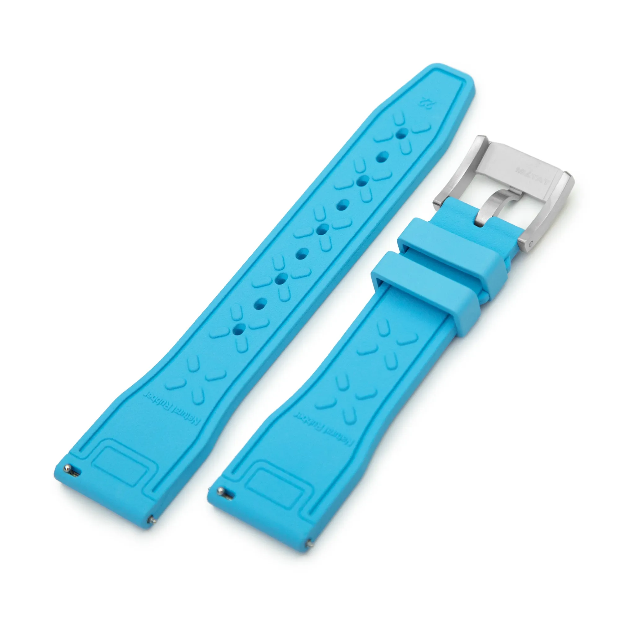 Sky Blue Pilot FKM Quick Release rubber strap