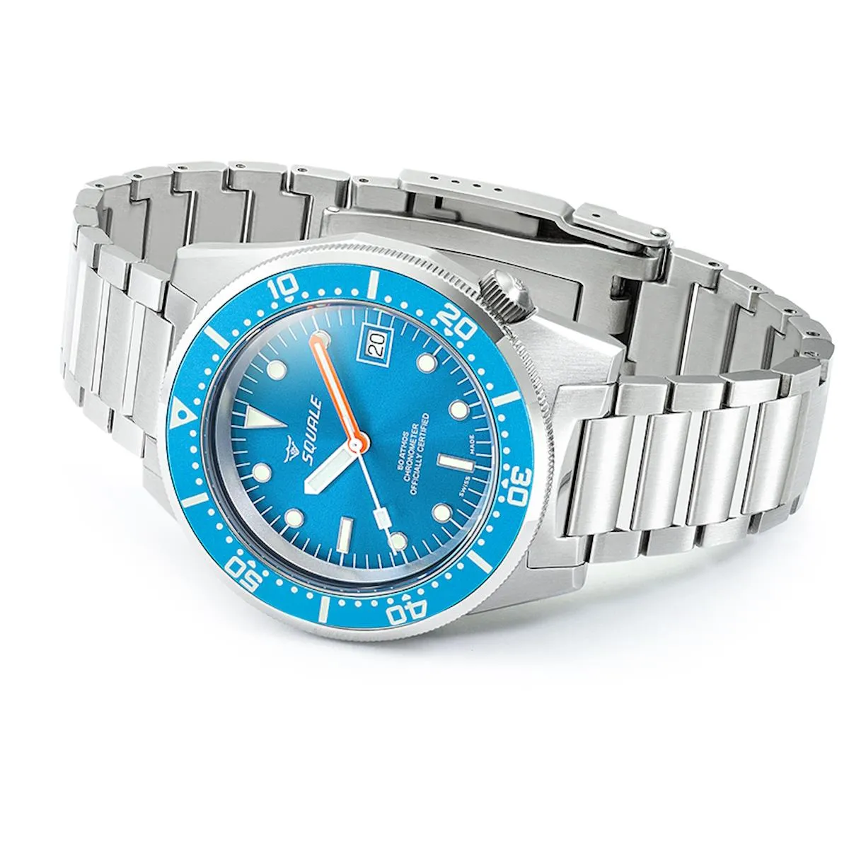 Squale 1521 COSC Certified Edition - Ocean Blue Dial on Bracelet