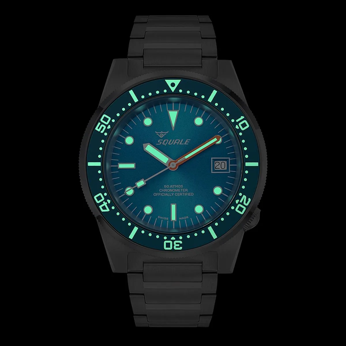 Squale 1521 COSC Certified Edition - Ocean Blue Dial on Bracelet