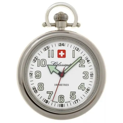 Stainless Steel Tough Work Pocket Watch – Swiss Quartz Precision & Durability