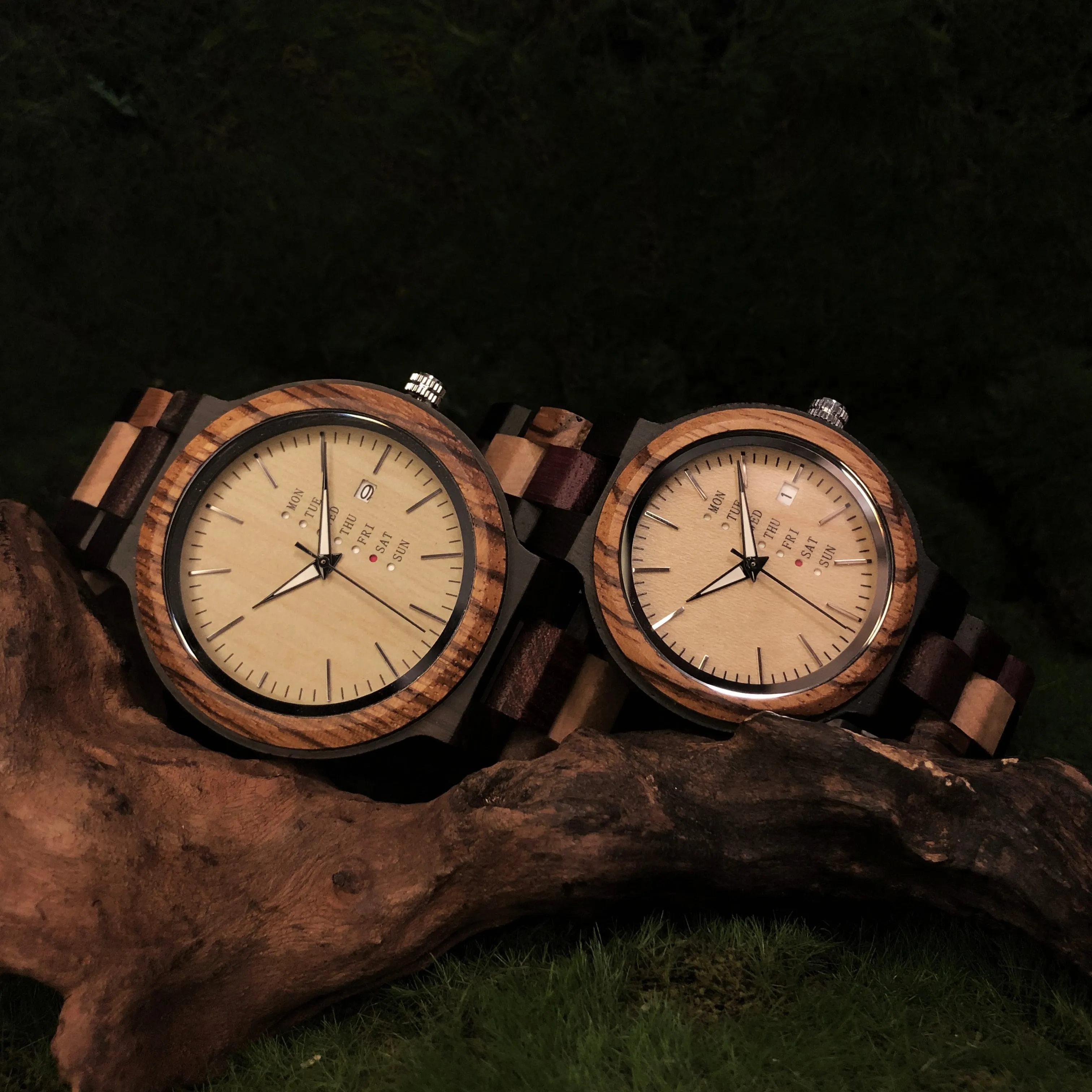 Sydney - Mixed Wood Couple Watches