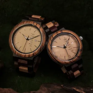 Sydney - Mixed Wood Couple Watches