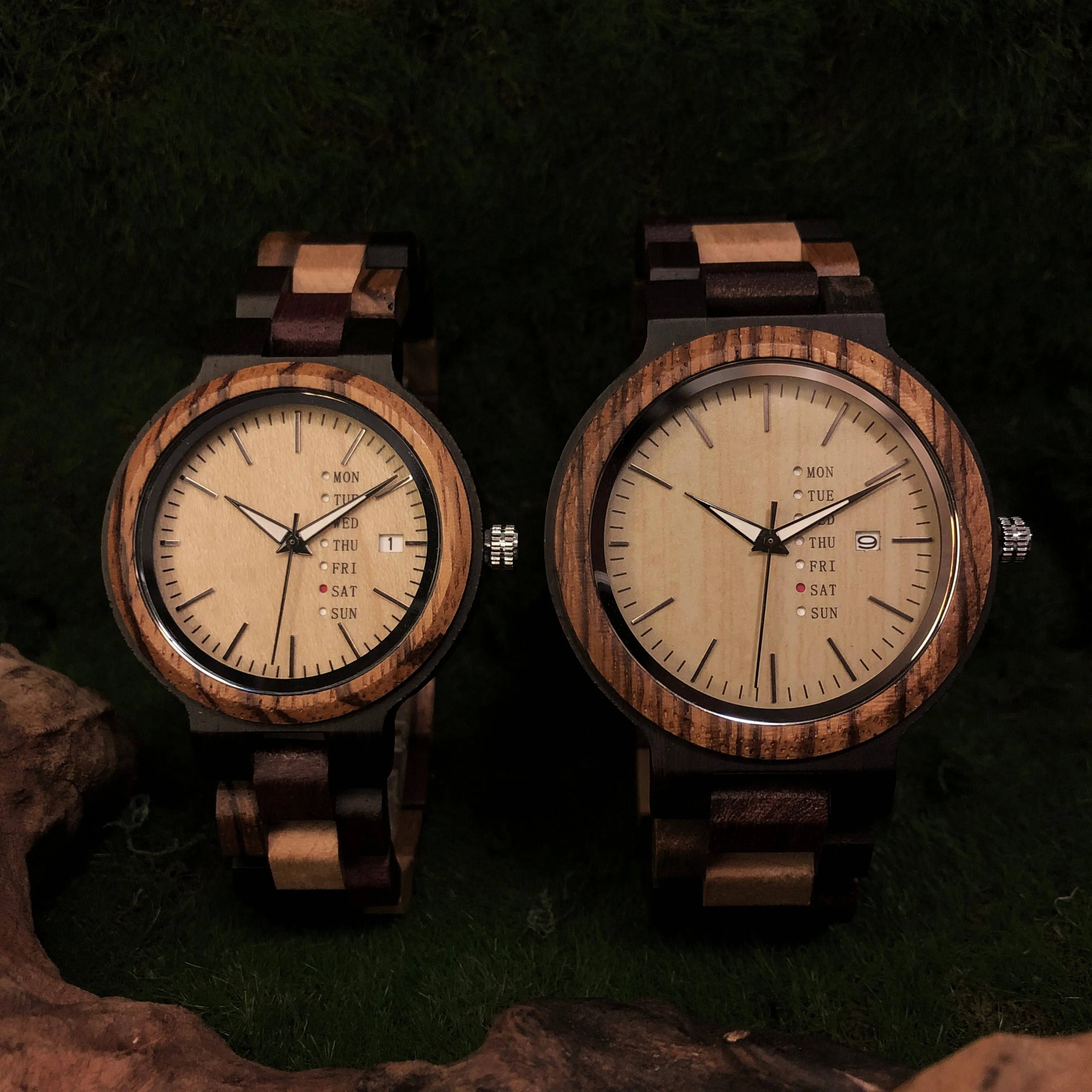 Sydney - Mixed Wood Couple Watches