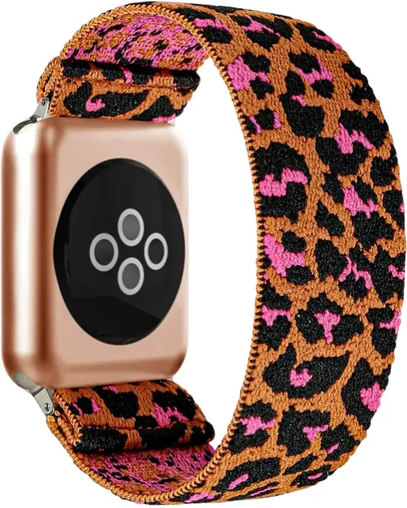 Tan Cheetah Nylon Watch Band