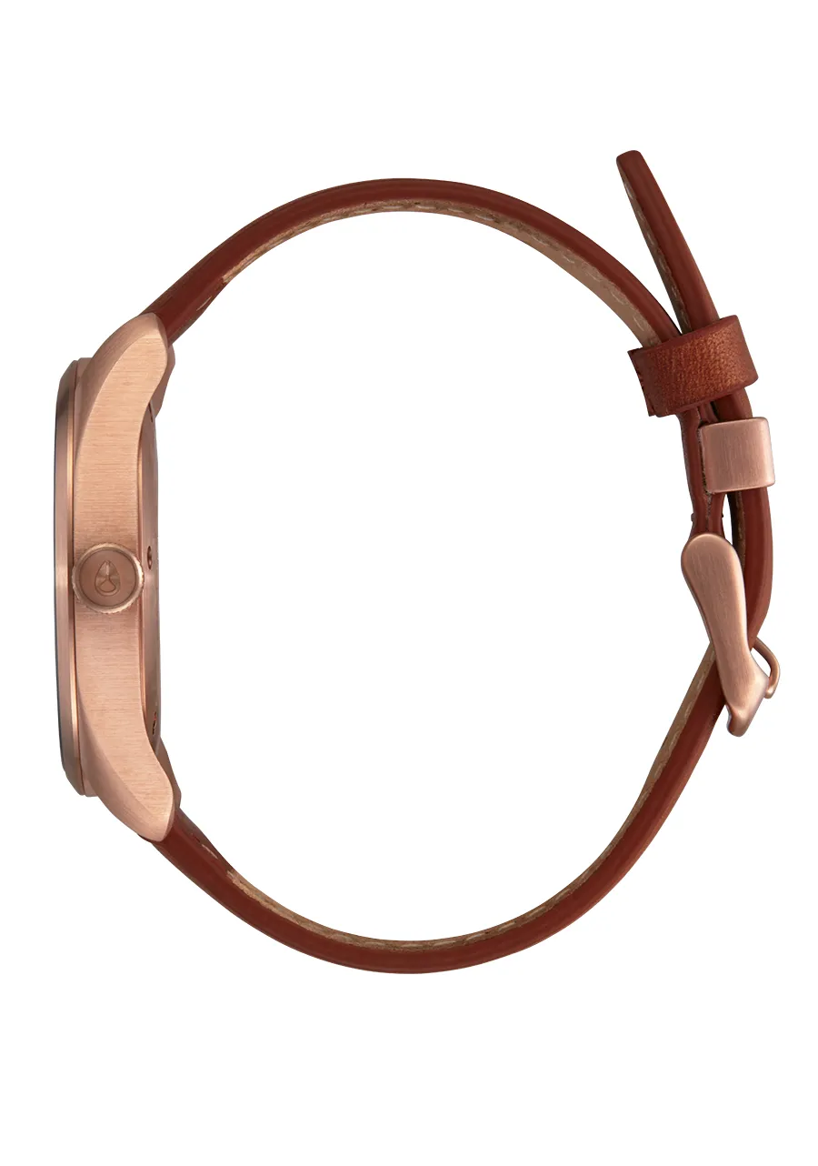 Thalia Leather - Rose Gold / White